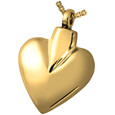 big heart gold pendant