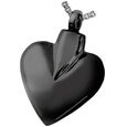 big heart black pendant